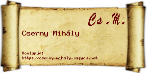 Cserny Mihály névjegykártya