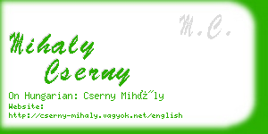 mihaly cserny business card